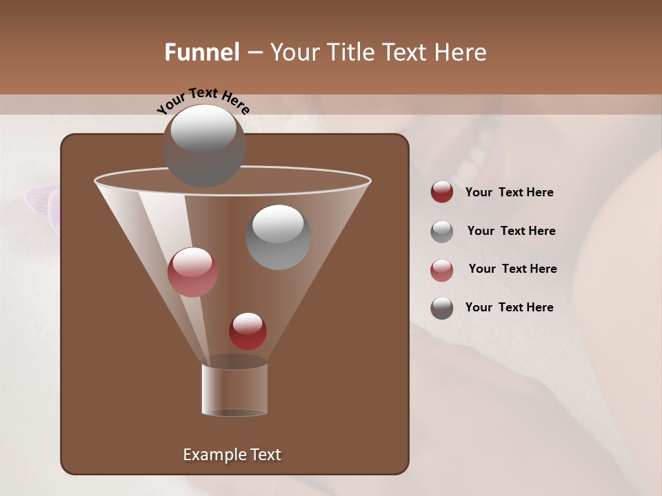 Spa Treatment Lying Down Toothy Smile PowerPoint Template