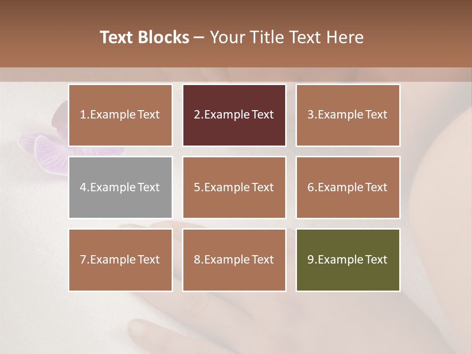 Spa Treatment Lying Down Toothy Smile PowerPoint Template