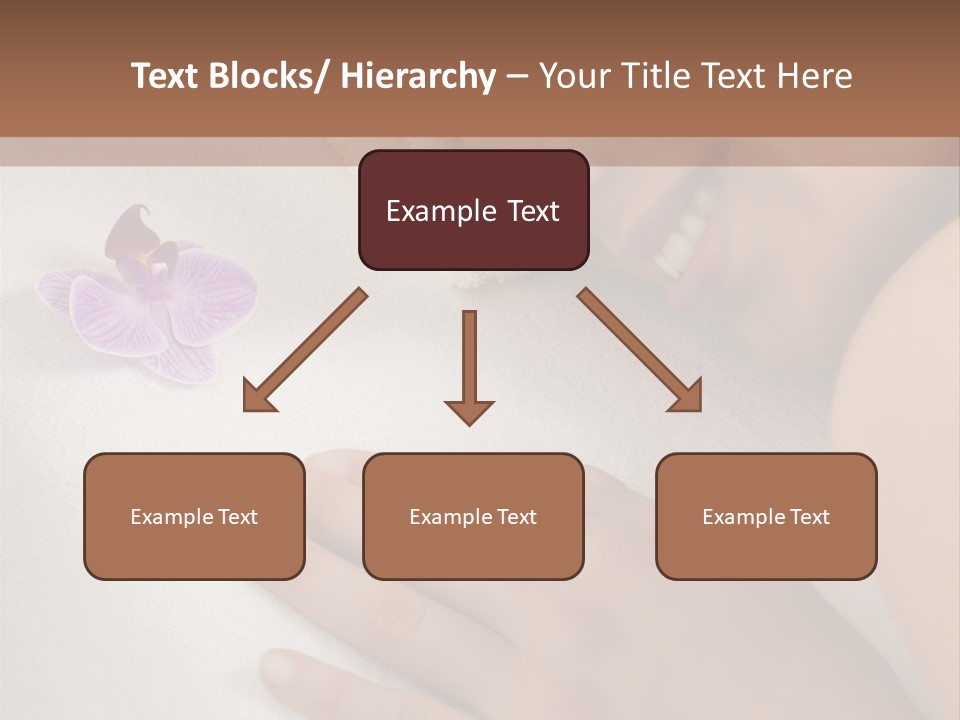 Spa Treatment Lying Down Toothy Smile PowerPoint Template