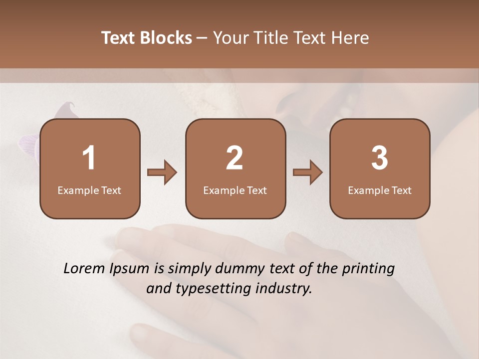Spa Treatment Lying Down Toothy Smile PowerPoint Template