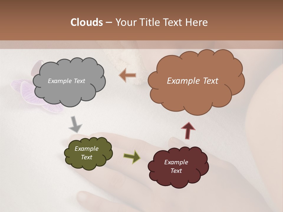 Spa Treatment Lying Down Toothy Smile PowerPoint Template