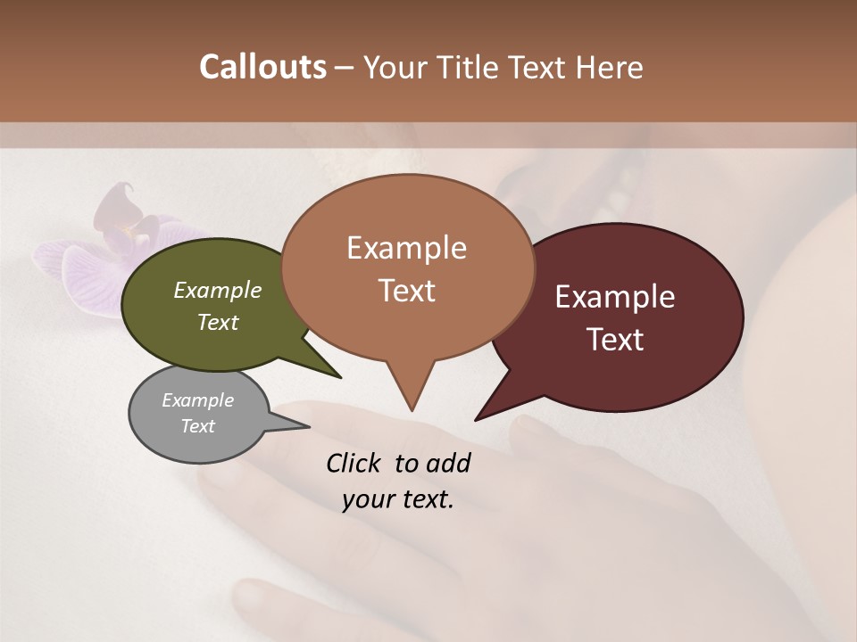 Spa Treatment Lying Down Toothy Smile PowerPoint Template