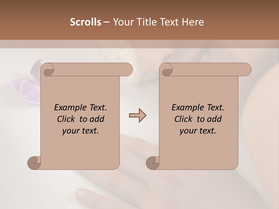 Spa Treatment Lying Down Toothy Smile PowerPoint Template