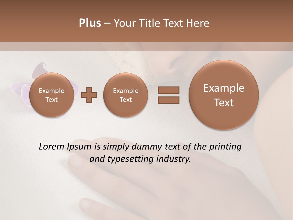 Spa Treatment Lying Down Toothy Smile PowerPoint Template