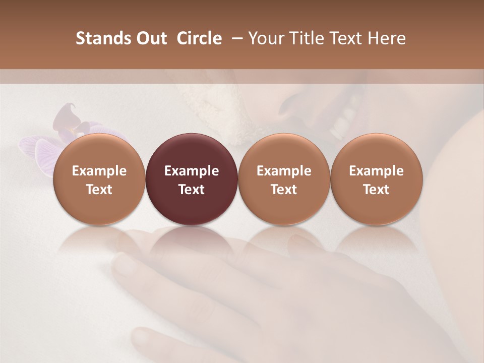 Spa Treatment Lying Down Toothy Smile PowerPoint Template