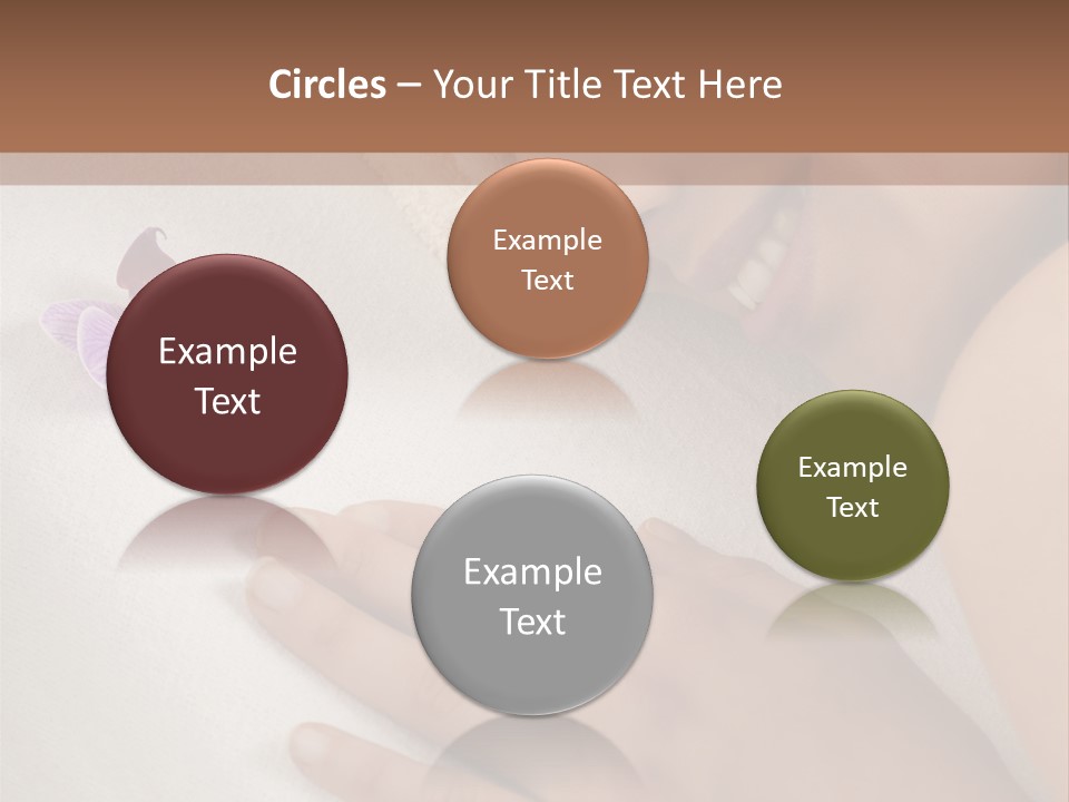 Spa Treatment Lying Down Toothy Smile PowerPoint Template