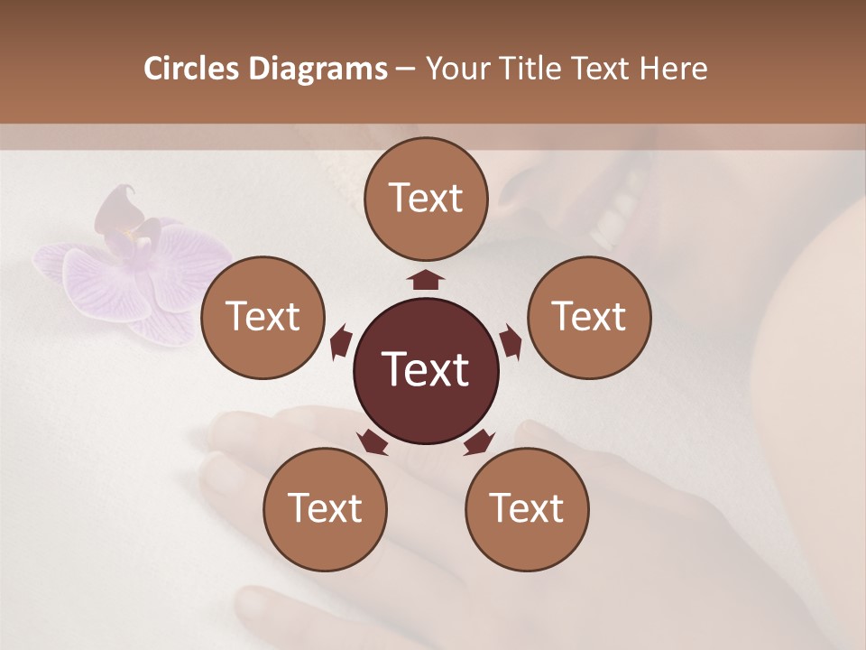 Spa Treatment Lying Down Toothy Smile PowerPoint Template