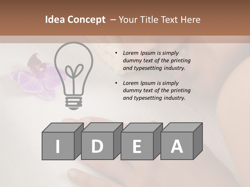 Spa Treatment Lying Down Toothy Smile PowerPoint Template