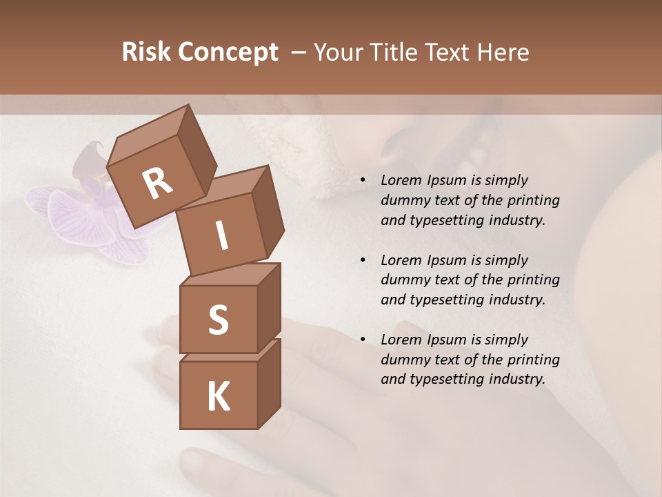 Spa Treatment Lying Down Toothy Smile PowerPoint Template