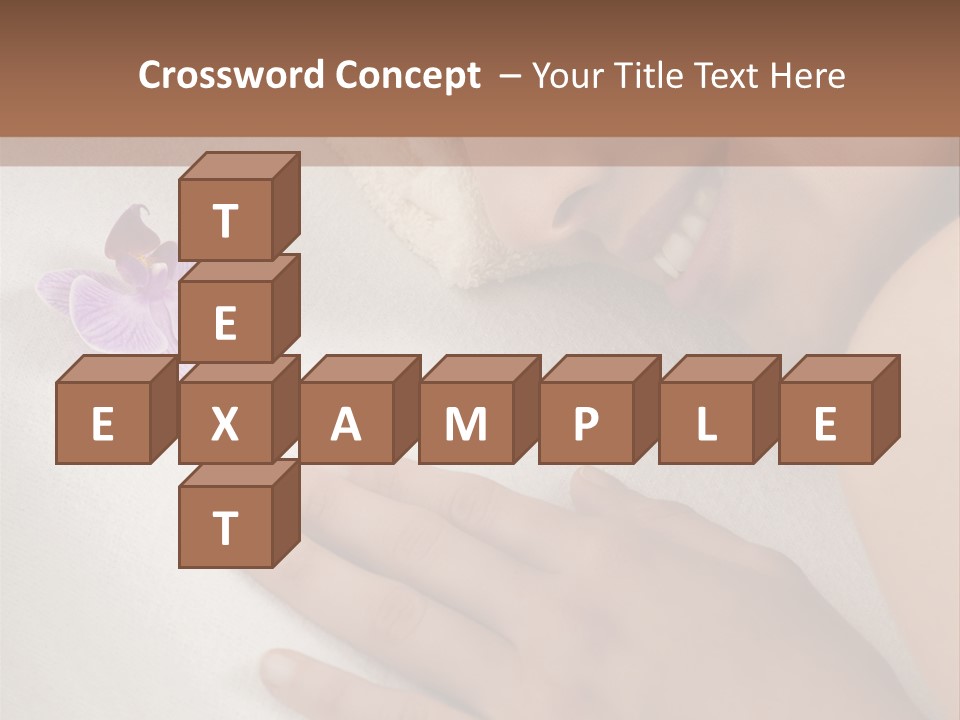 Spa Treatment Lying Down Toothy Smile PowerPoint Template