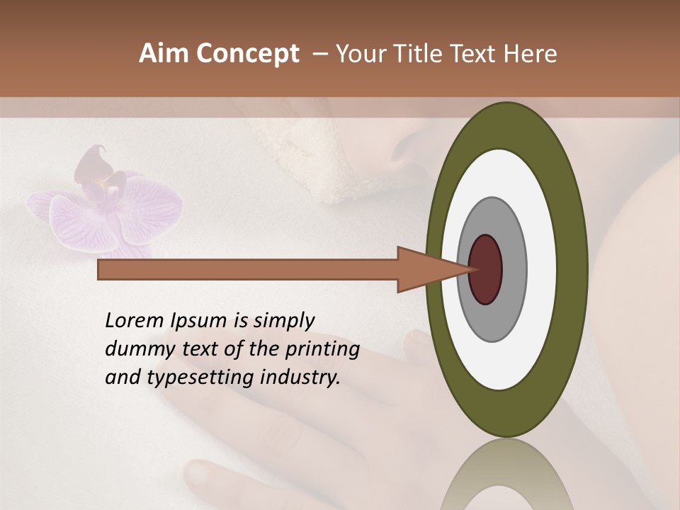 Spa Treatment Lying Down Toothy Smile PowerPoint Template