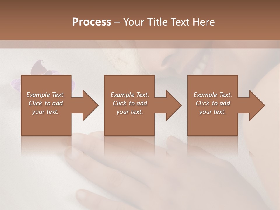 Spa Treatment Lying Down Toothy Smile PowerPoint Template
