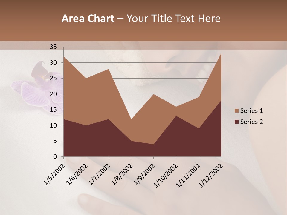 Spa Treatment Lying Down Toothy Smile PowerPoint Template