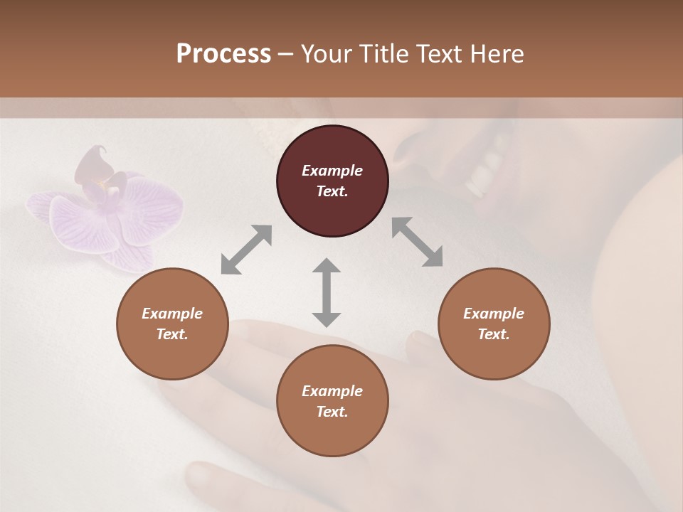 Spa Treatment Lying Down Toothy Smile PowerPoint Template