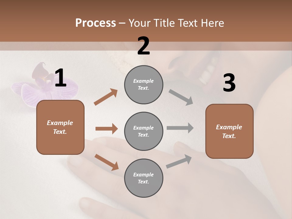 Spa Treatment Lying Down Toothy Smile PowerPoint Template
