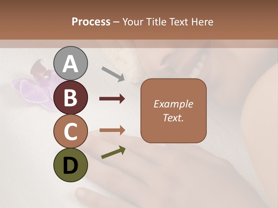 Spa Treatment Lying Down Toothy Smile PowerPoint Template