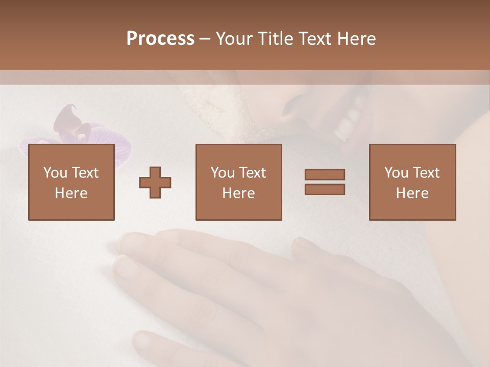 Spa Treatment Lying Down Toothy Smile PowerPoint Template