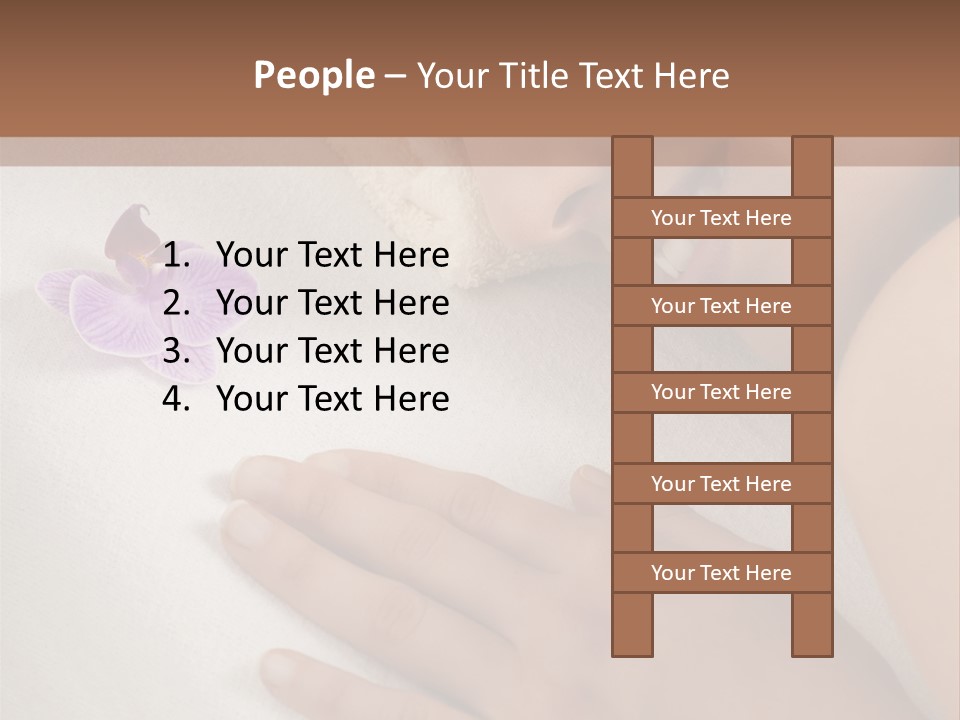 Spa Treatment Lying Down Toothy Smile PowerPoint Template