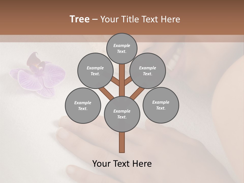 Spa Treatment Lying Down Toothy Smile PowerPoint Template