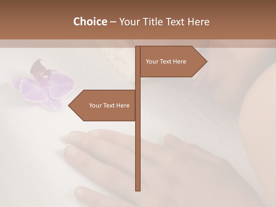 Spa Treatment Lying Down Toothy Smile PowerPoint Template