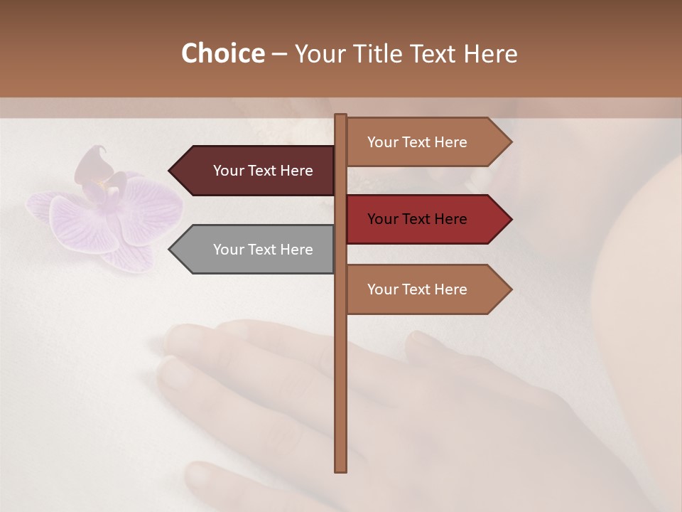 Spa Treatment Lying Down Toothy Smile PowerPoint Template