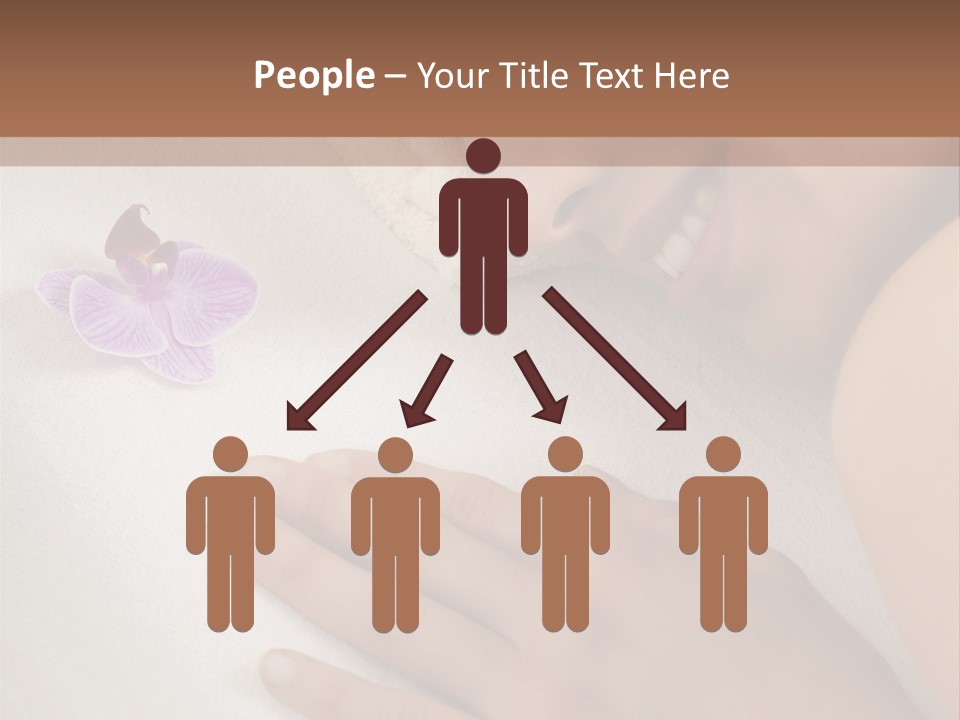 Spa Treatment Lying Down Toothy Smile PowerPoint Template