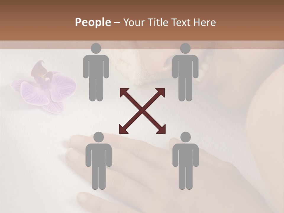 Spa Treatment Lying Down Toothy Smile PowerPoint Template