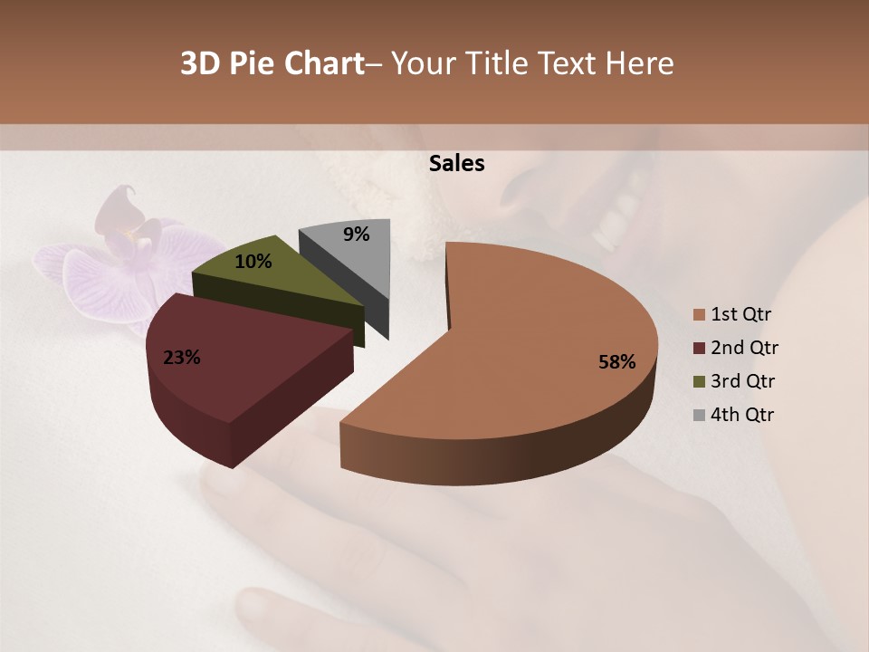 Spa Treatment Lying Down Toothy Smile PowerPoint Template