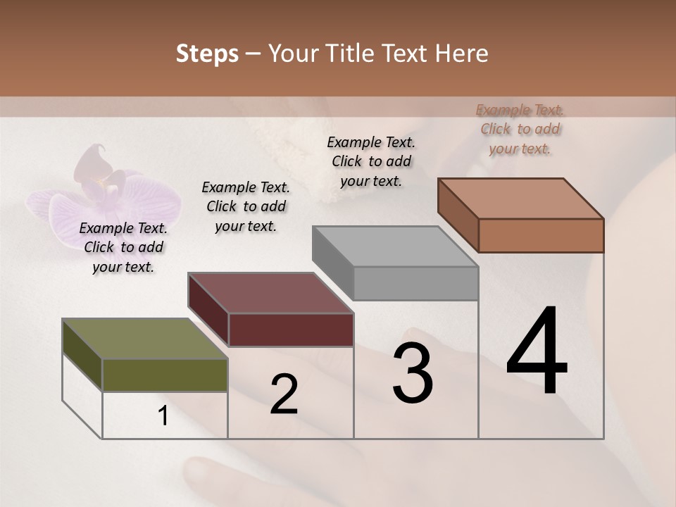 Spa Treatment Lying Down Toothy Smile PowerPoint Template