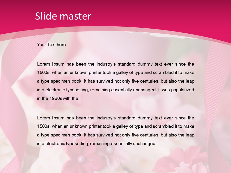Sugar Paste Garden Flowers PowerPoint Template
