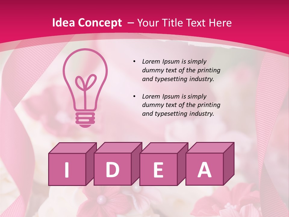 Sugar Paste Garden Flowers PowerPoint Template