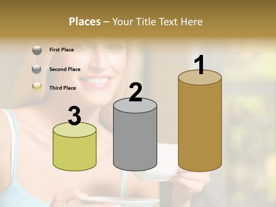 Drink Female Domestic PowerPoint Template