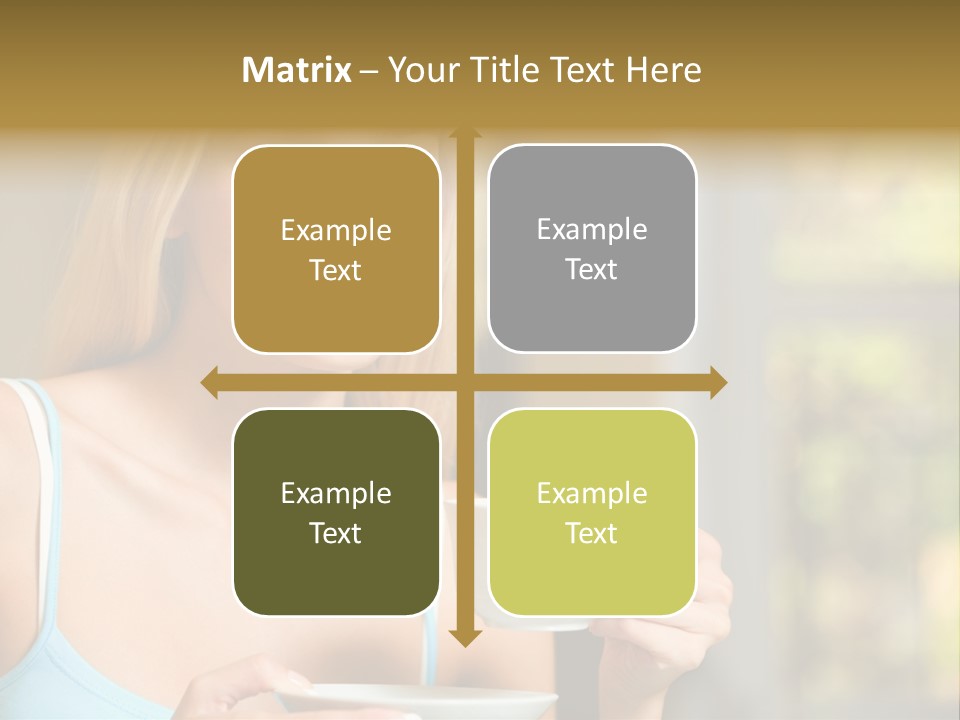 Drink Female Domestic PowerPoint Template