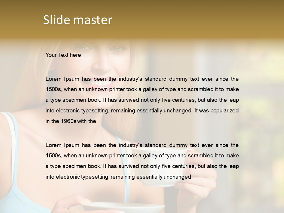 Drink Female Domestic PowerPoint Template