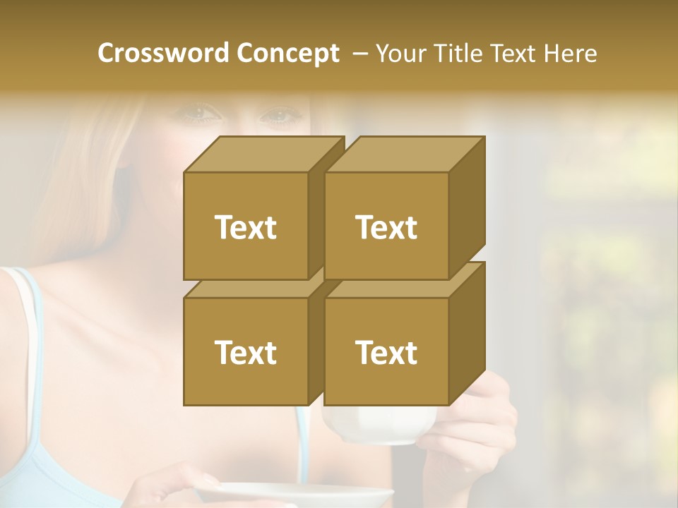 Drink Female Domestic PowerPoint Template