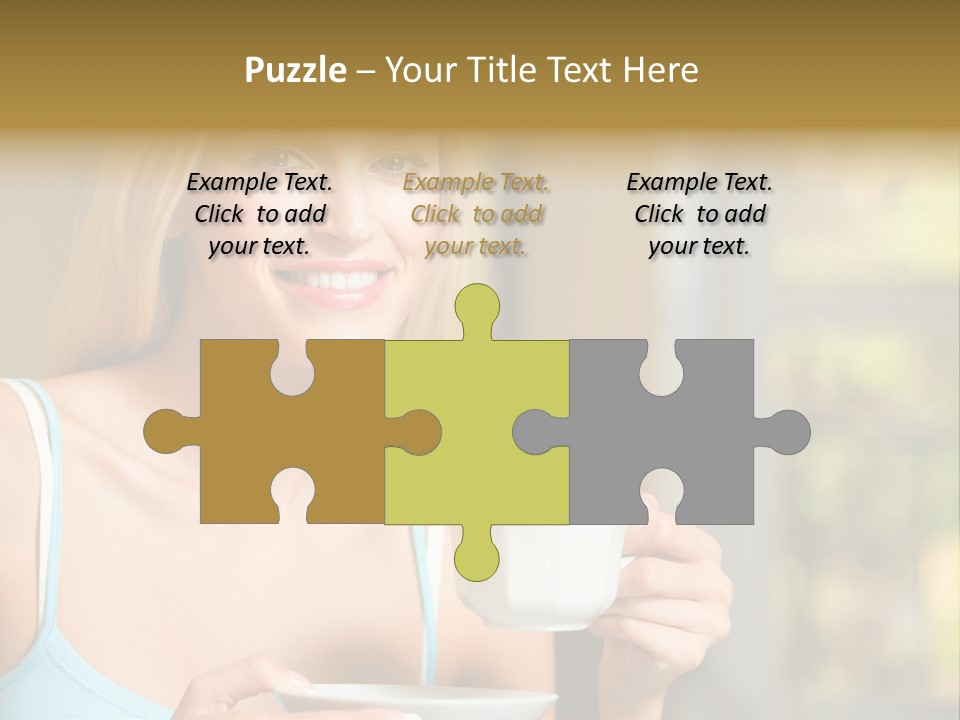 Drink Female Domestic PowerPoint Template