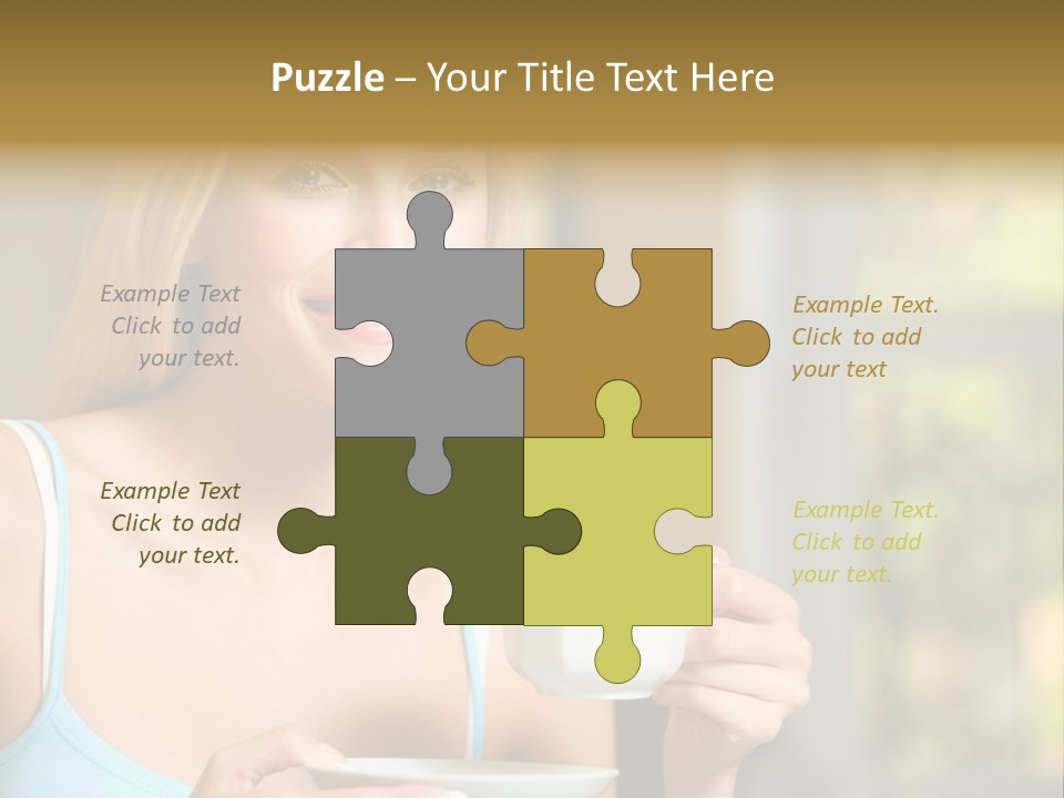 Drink Female Domestic PowerPoint Template