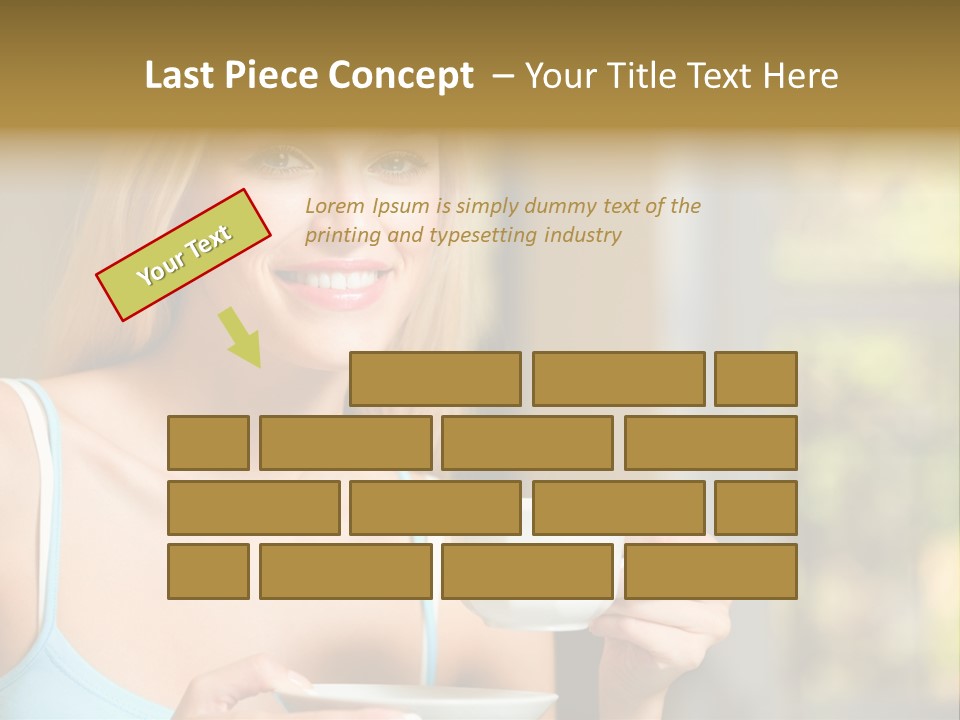 Drink Female Domestic PowerPoint Template