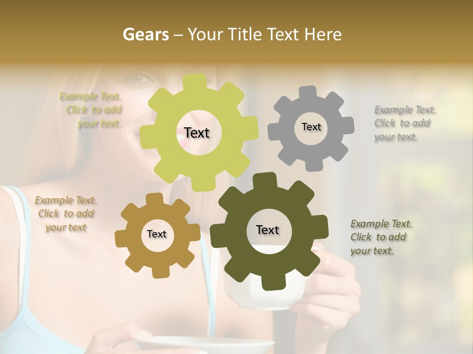 Drink Female Domestic PowerPoint Template