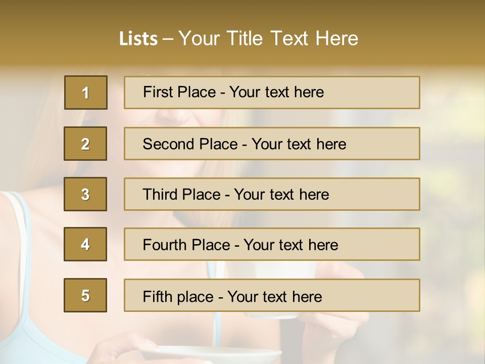 Drink Female Domestic PowerPoint Template
