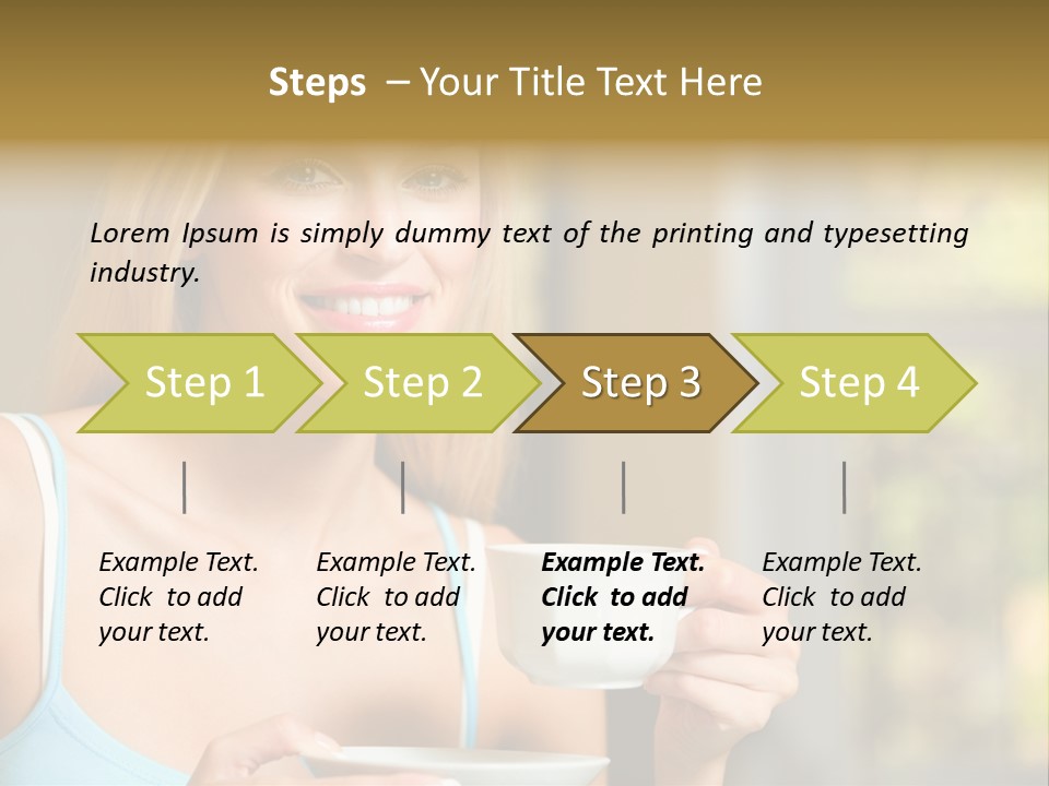 Drink Female Domestic PowerPoint Template