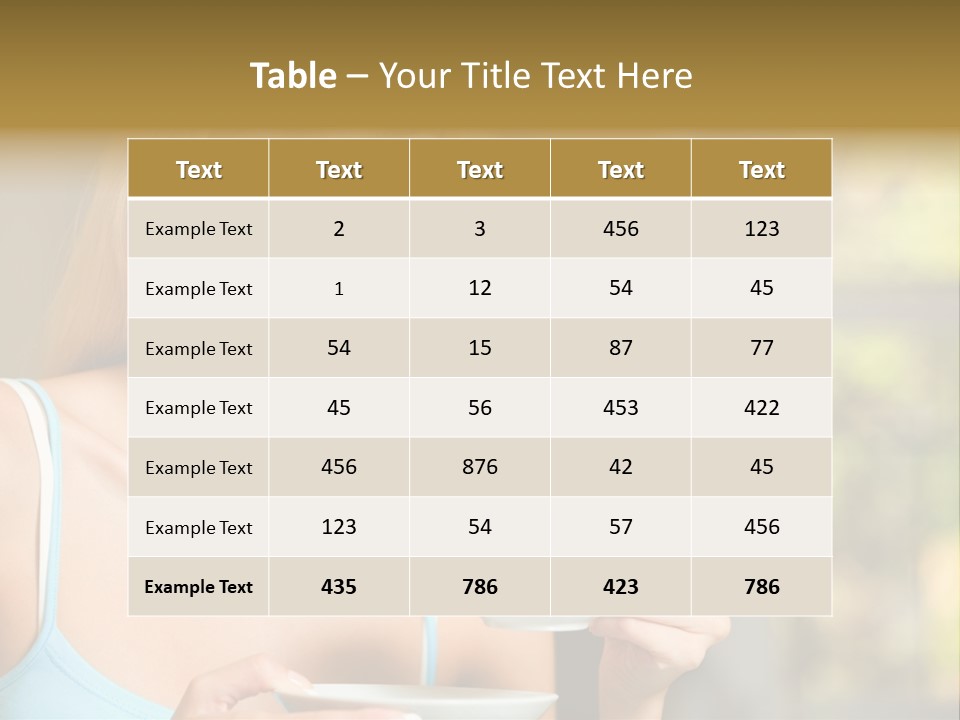 Drink Female Domestic PowerPoint Template