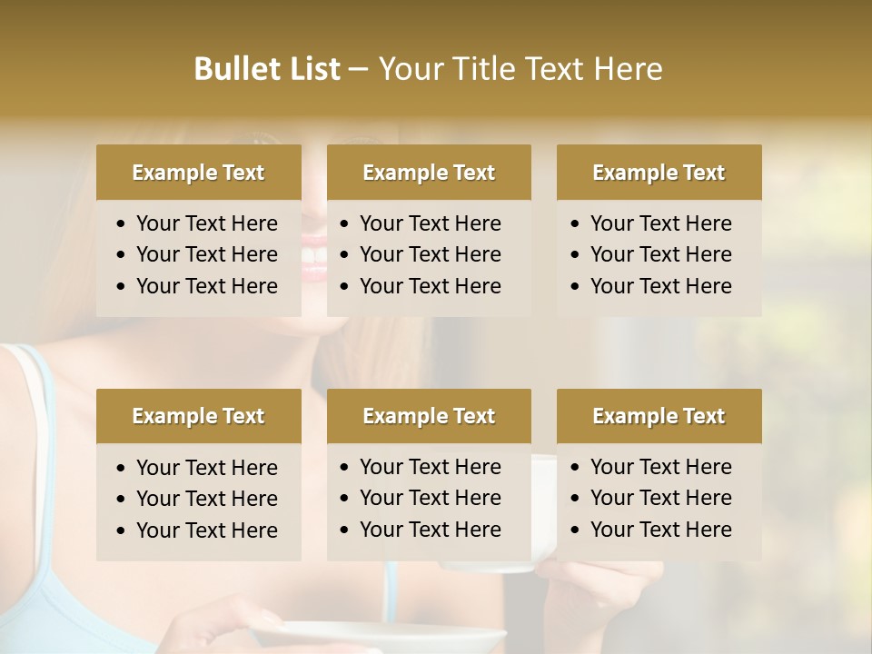 Drink Female Domestic PowerPoint Template