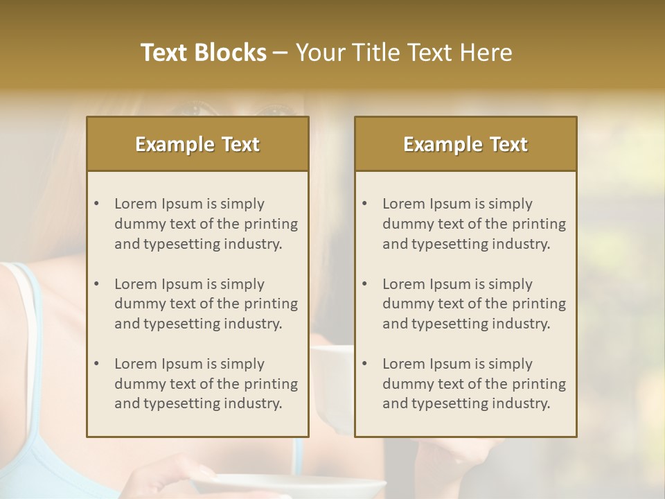 Drink Female Domestic PowerPoint Template