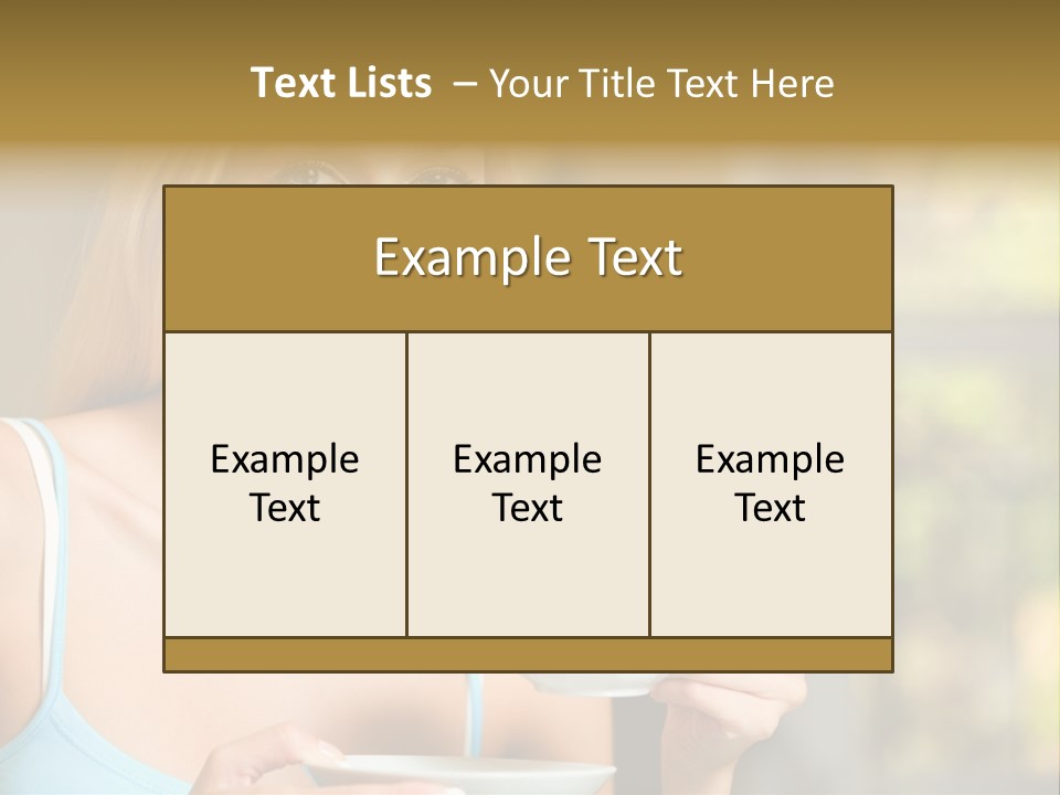 Drink Female Domestic PowerPoint Template