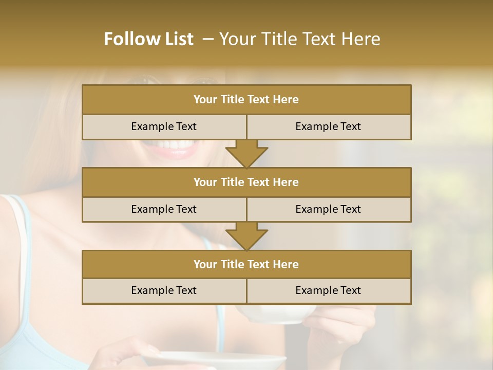 Drink Female Domestic PowerPoint Template