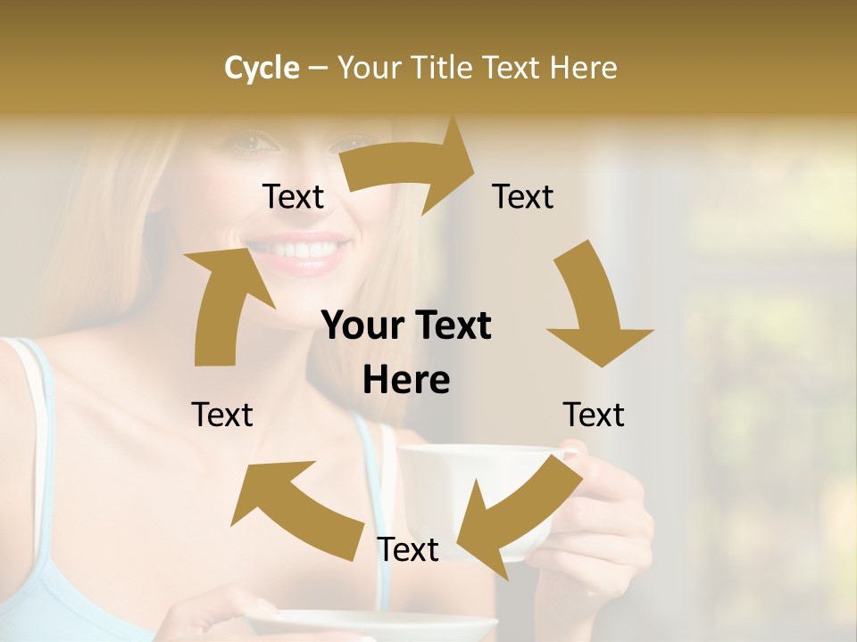 Drink Female Domestic PowerPoint Template