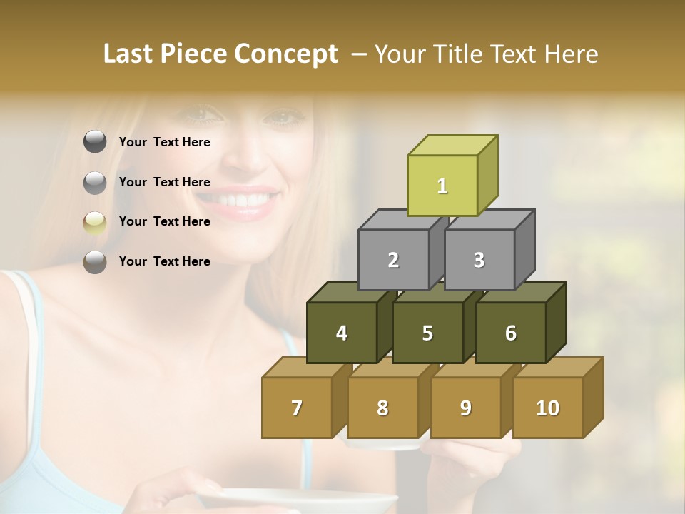 Drink Female Domestic PowerPoint Template