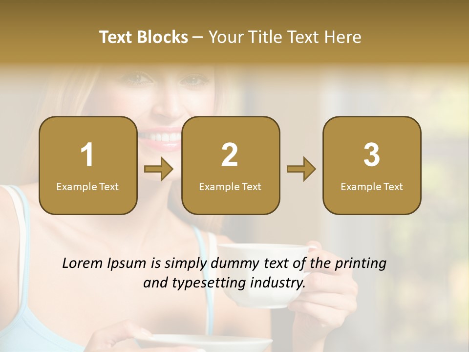 Drink Female Domestic PowerPoint Template