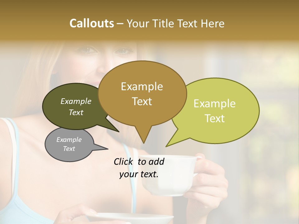 Drink Female Domestic PowerPoint Template